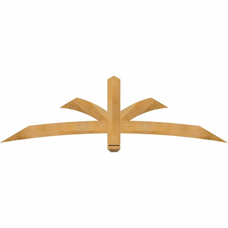 Ekena Millwork Davenport Rough Sawn Timber Gable Bracket, Western Red Cedar, 72"W x 21"H x 2"D x 4"F, 7/12 Pitch GBW072X21X0204DAV00RWR
